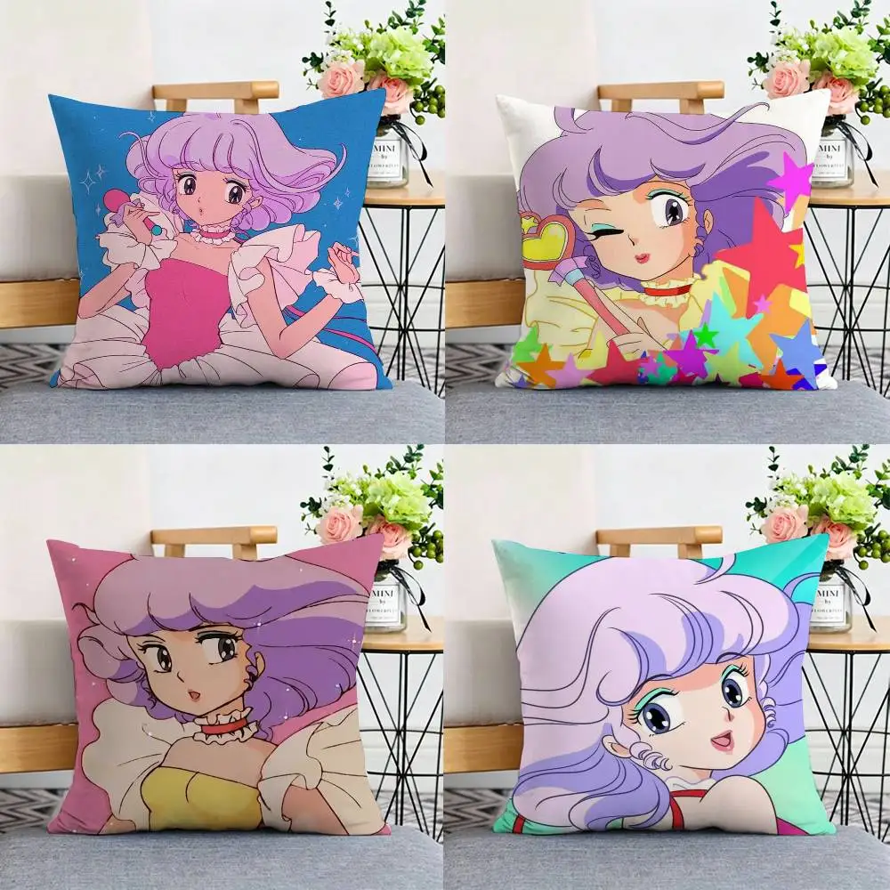 ANIME M-Magical Angel Creamy Mami Double-sided print Pillow Case for Sofa Living Room Home office Decor Protective Cover
