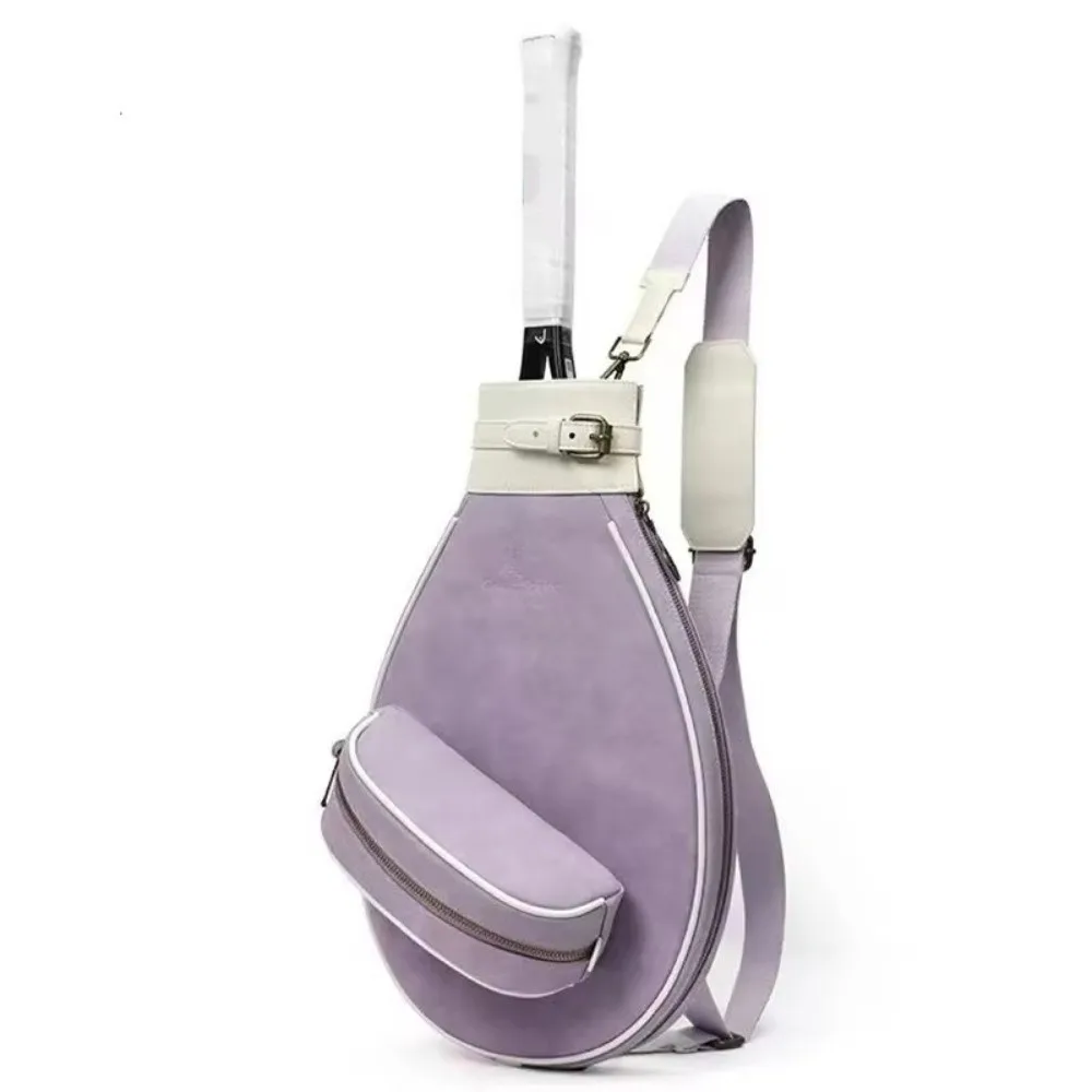 PU Tennis Single Shoulder Bag Large-capacity Can Accommodate 2 Rackets Racket Bag Sports Crossbody Bags Training Rucksack