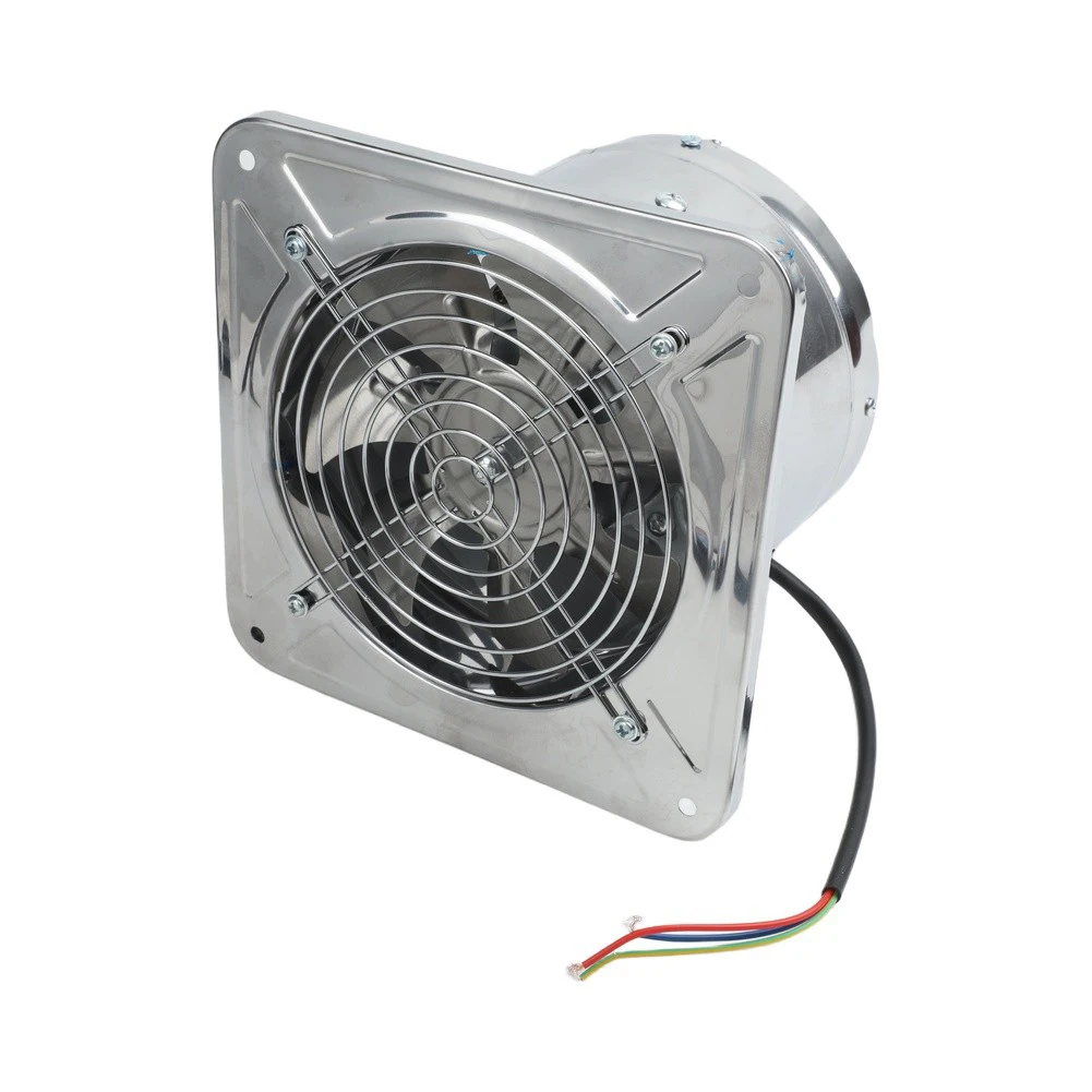 Stainless Steel for exhaust for fan Wall Mounted for Kitchen Bathroom Ventilation with Automatic Backdraft Prevention 600m3/h