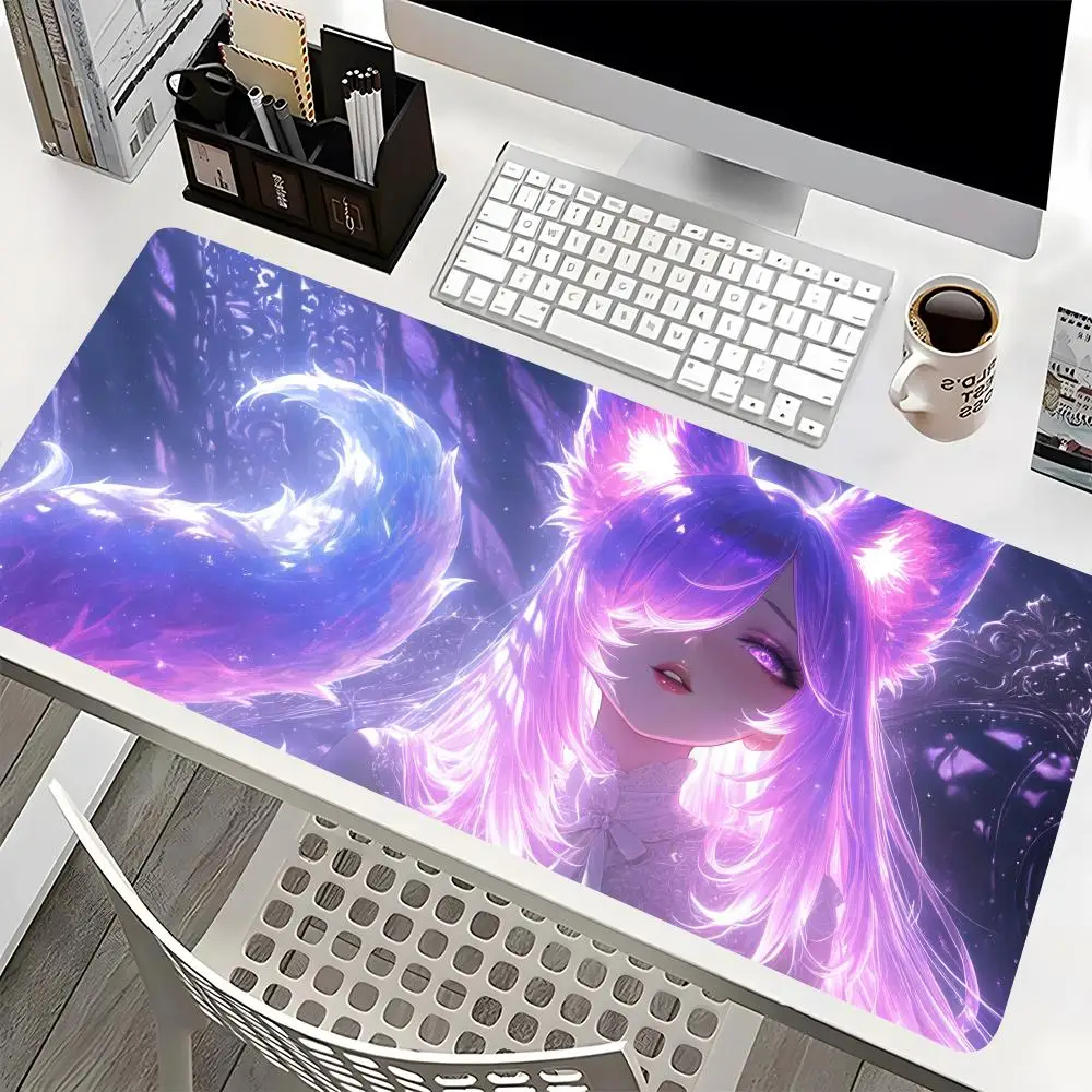 

Коврик для мыши с изображением лисы и аниме для девочек, игровой коврик для мыши, абстрактный большой коврик для мыши 800x400x2 мм, коврик для мыши Gamer XXL Mause, ковер для ПК, стол
