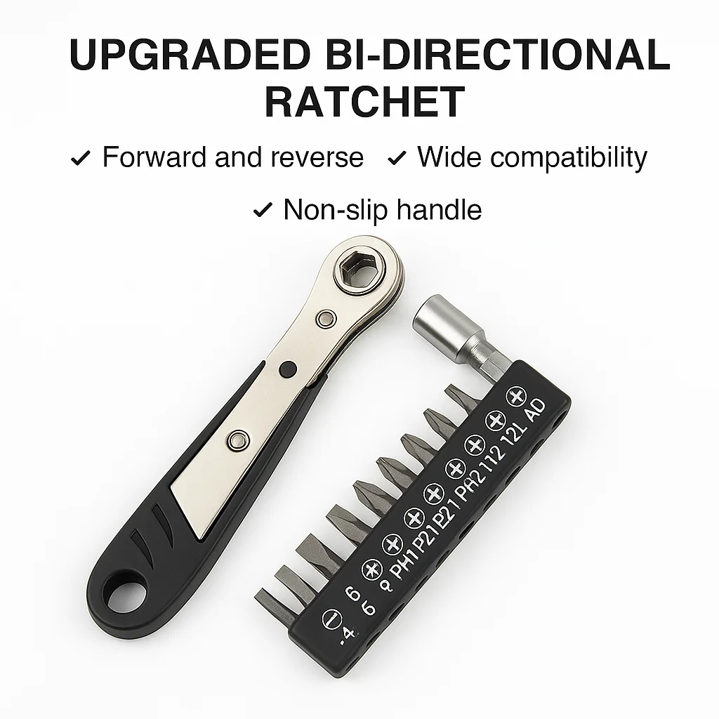 Conjunto de chave de fenda catraca de ângulo reto t25, mini kit de chave offset de 90 graus, ferramenta de bolso de perfil baixo para espaços apertados, reparo diy