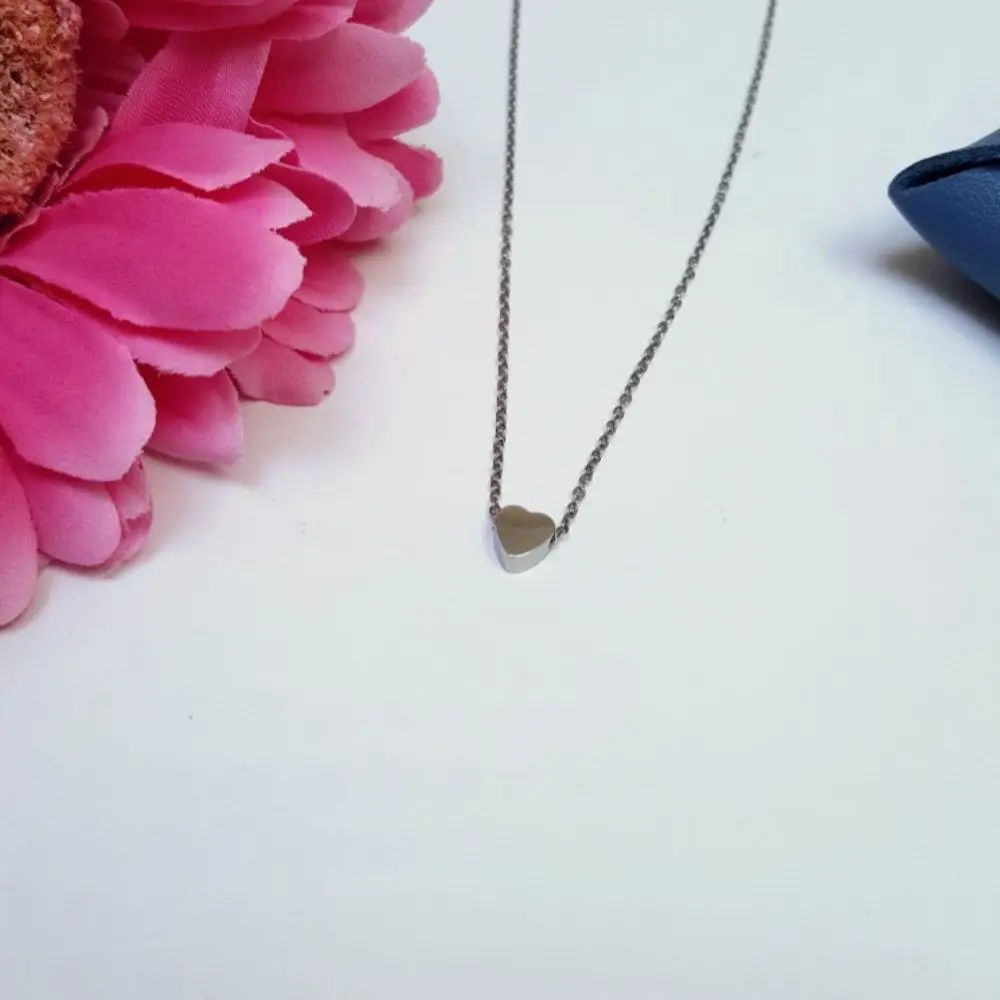 Tiny Heart Choker Necklace for Women Silver Color Chain Smalll Love Necklace Pendant on neck Bohemian Chocker Necklace Jewelry