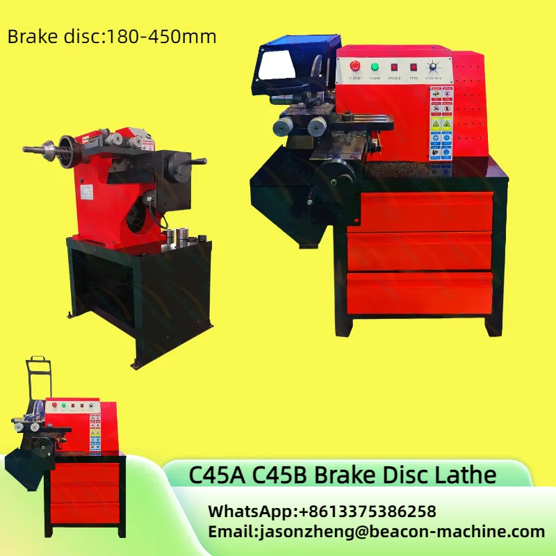C45A C45B Auto Car Brake Lathe Repair Brake Disc Drum Cutting Machine