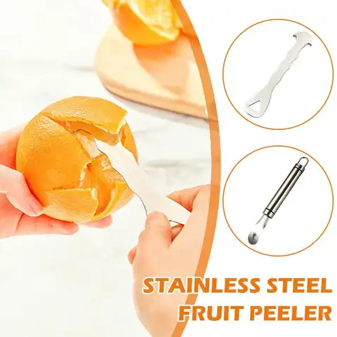 1/2Pcs 스틸 오렌지 필러 과일 필러 자몽 필러 가정용 과일 껍질 제거 특수 도구