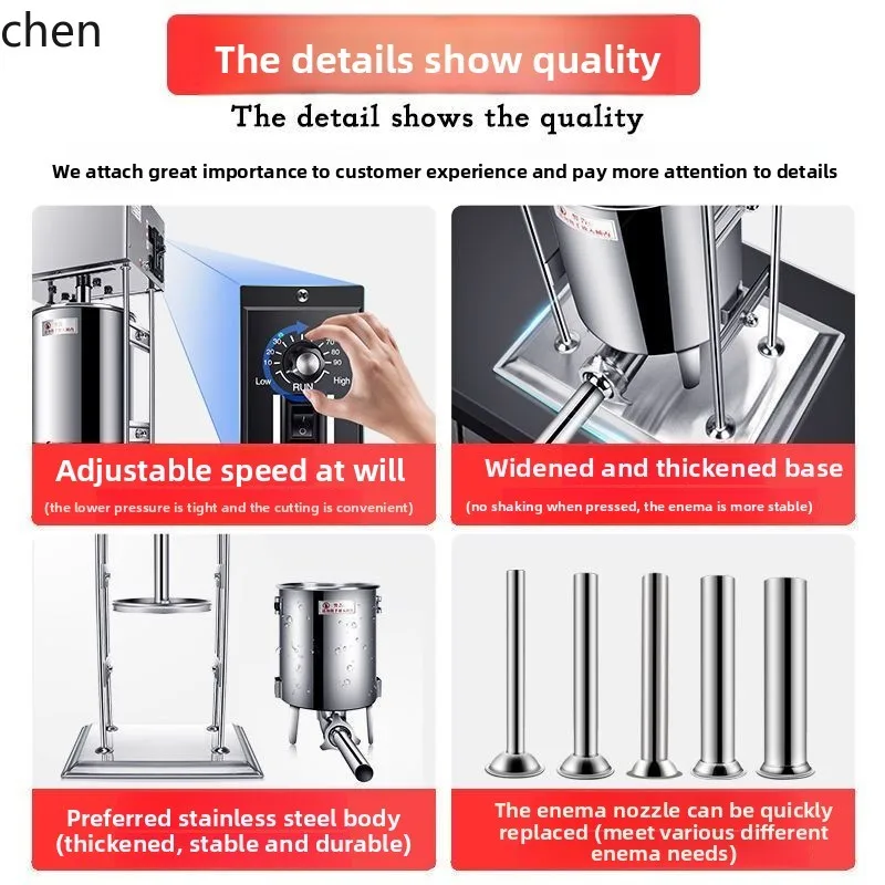 HXL Macchina per clistere commerciale Automatica salsiccia alla griglia Carne Prosciutto Salsiccia Elaborazione Serbatoio in acciaio inossidabile