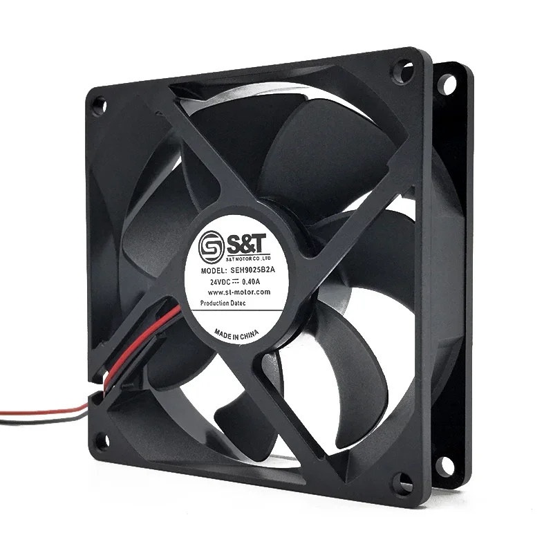 90*90*25MM New S & T 9025 Dual Ball 9CM Inverter Chassis Power Supply Fan 24V 0.40A SEH9025B2A