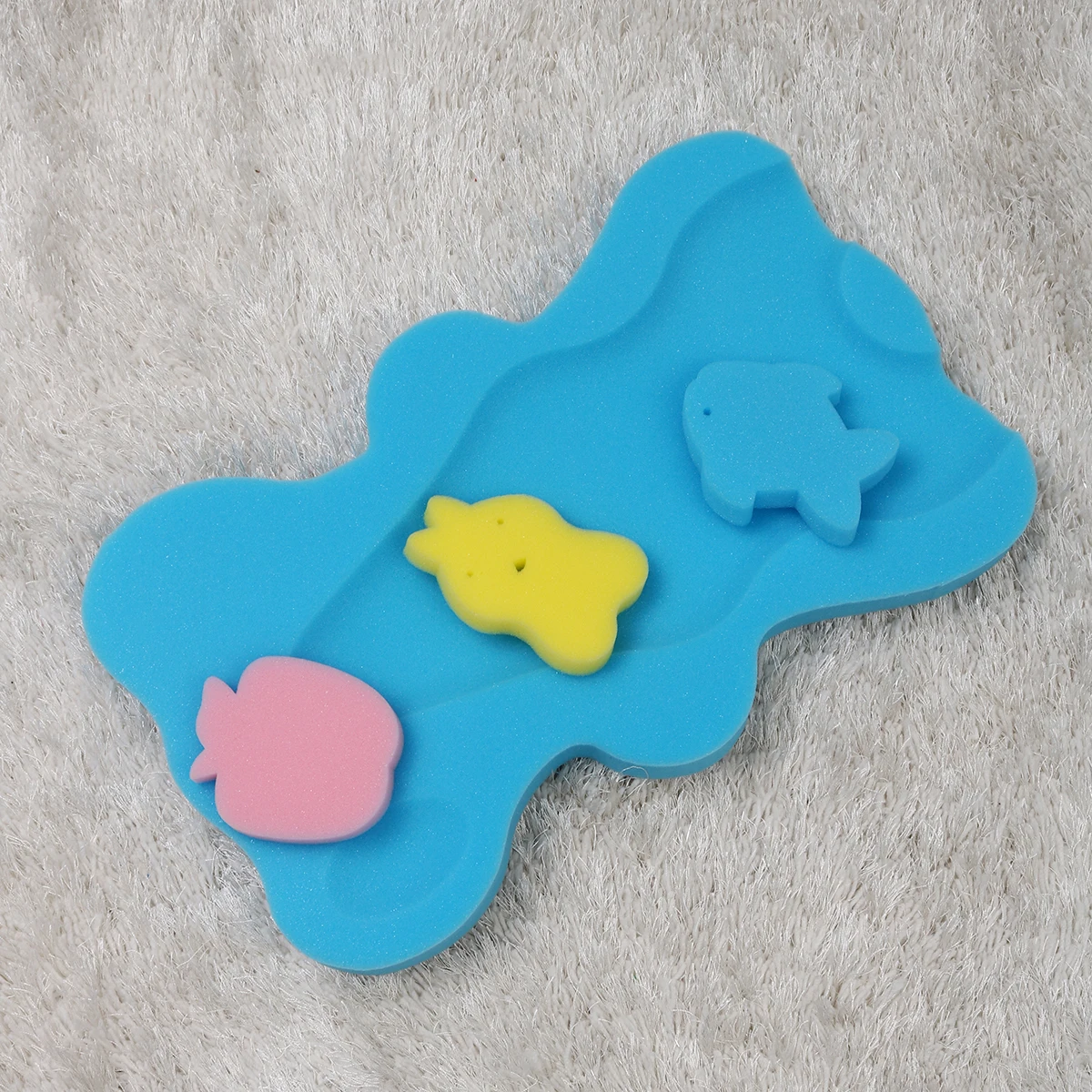 

1Pcs Bath Sponge Cushion Non-Slip Soft Comfortable Head Neck Back Support Quick Drying Blue Bath Mat