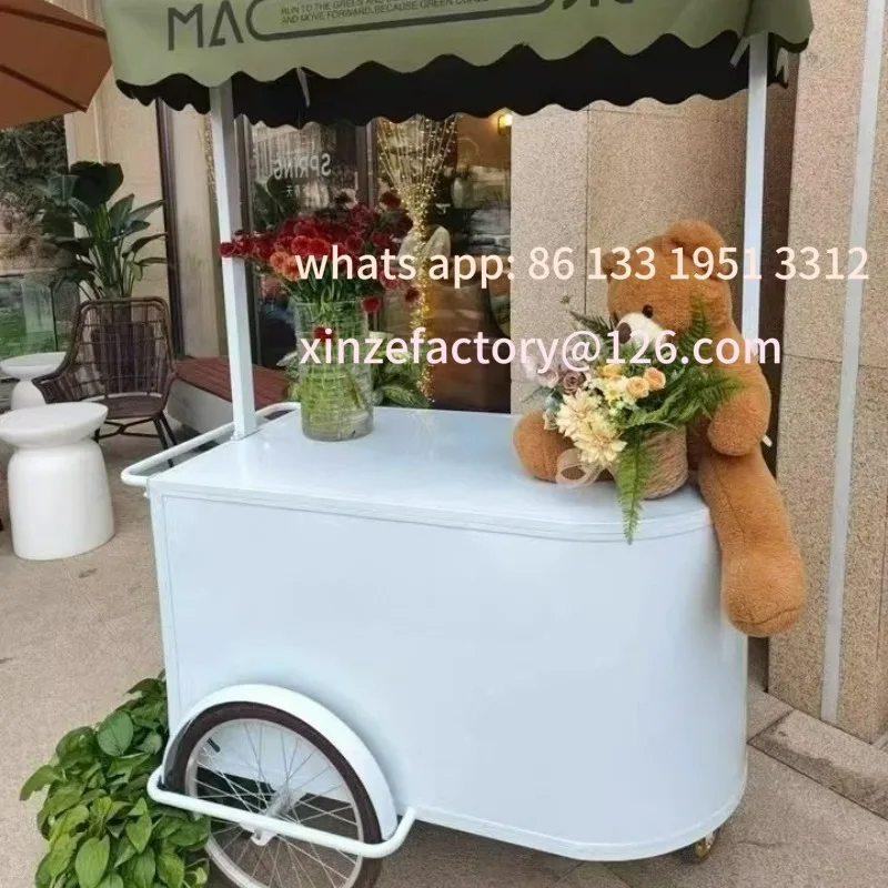 Customizable shopping mall outdoor stall trolley multi-functional activity car display stand night market snack cart net red