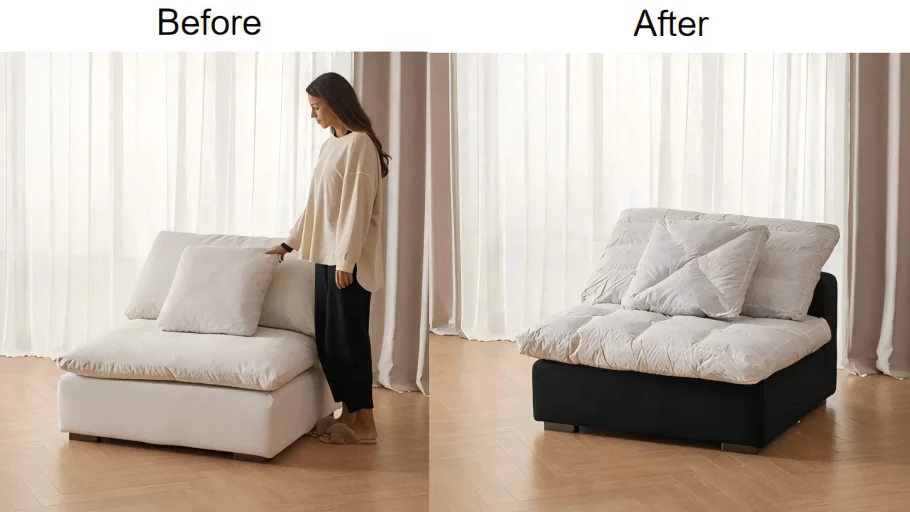 Waterproof Fabric Modern Living Room Furniture L Shape Sofa Modular Chaise Lounge Sofa Couch Furniture