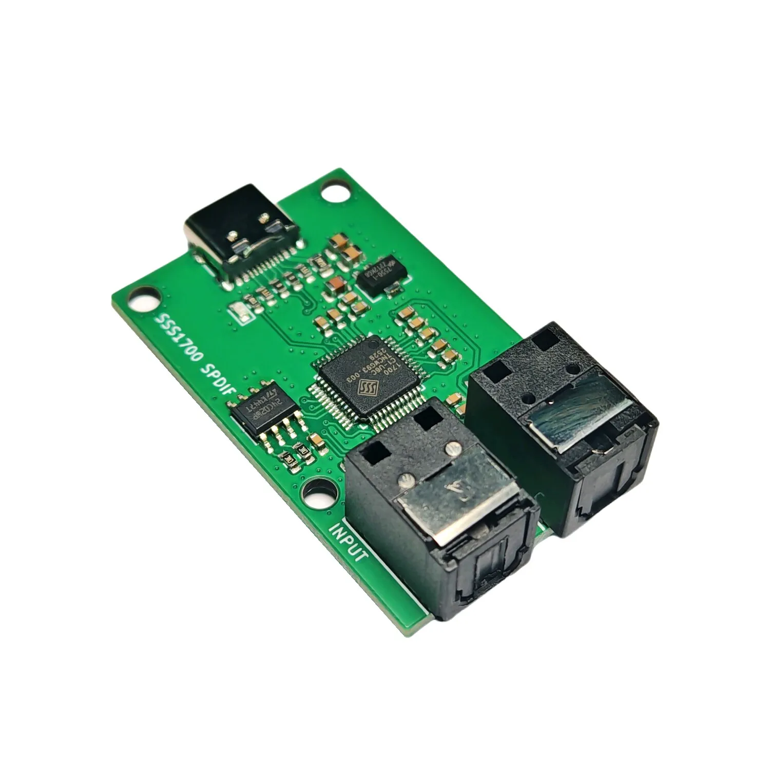 SSS1700 usb sound card typec interface to spdif fiber digital audio input and output interface