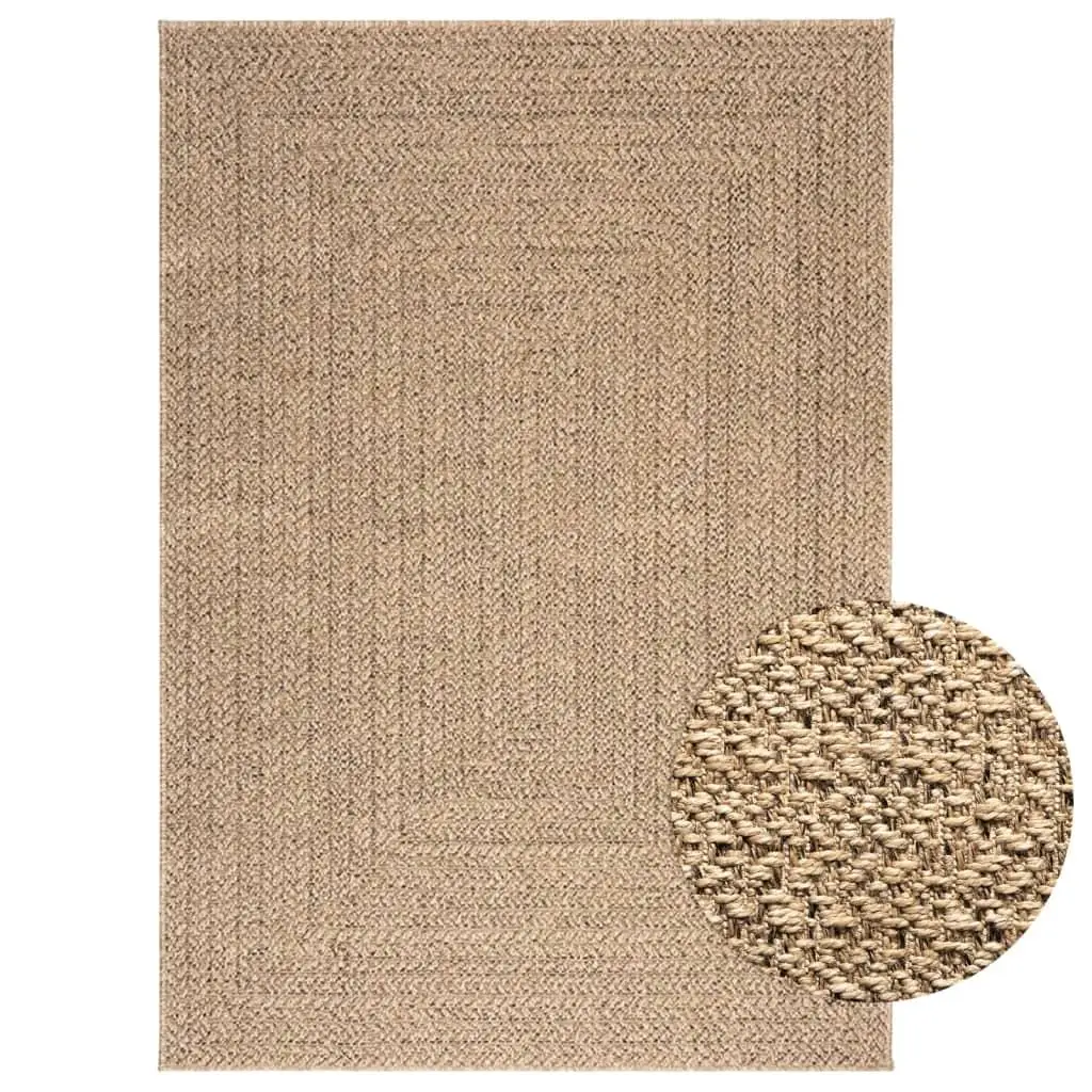 ZIZUR Jute Look Area Rug 120x170 cm for Indoor & Outdoor Use - Stylish & Durable