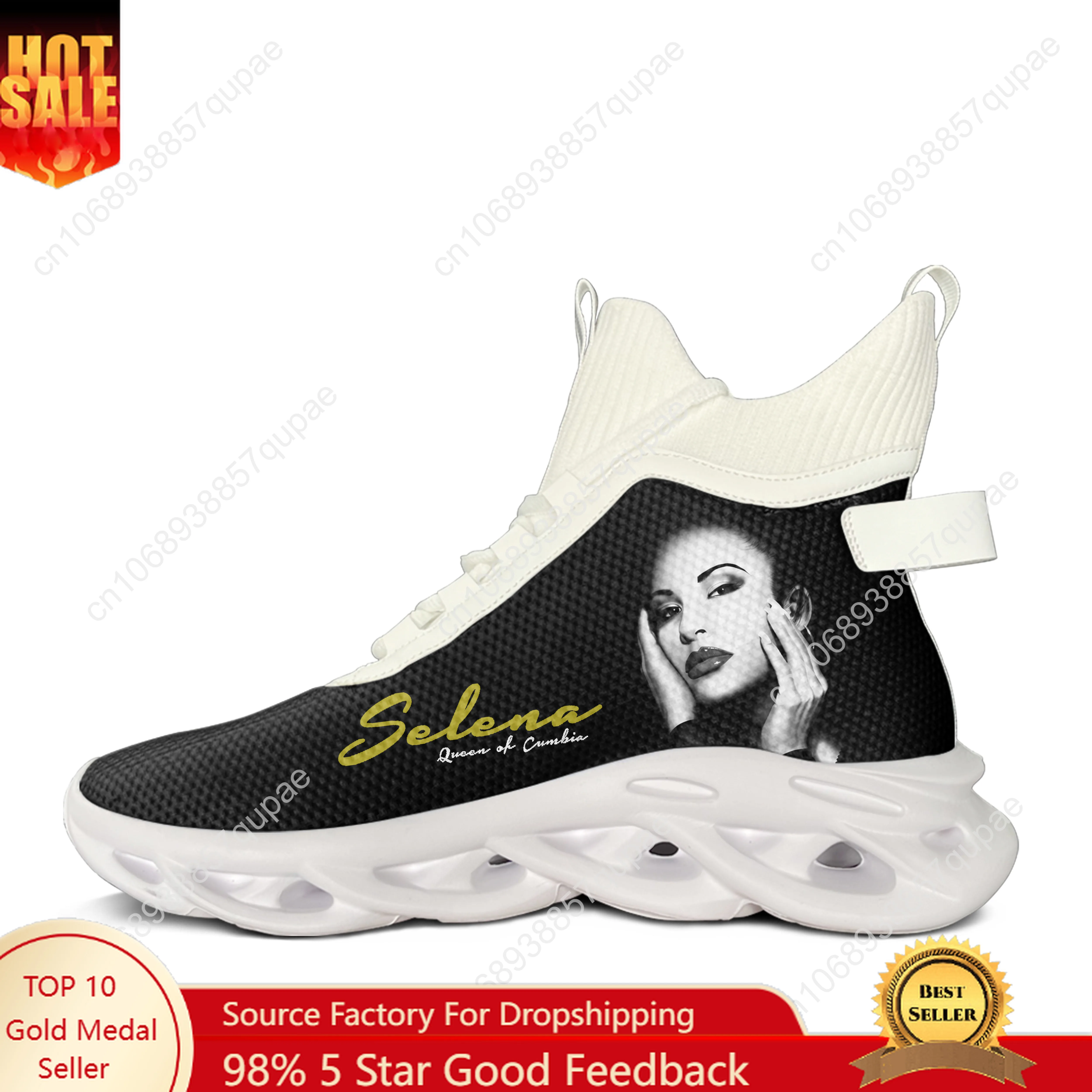 

Selena Quintanilla Singer High Top Flats Sneakers Men Women Sports Running Shoes Sneaker Lace Up Mesh Footwear Custom Shoe