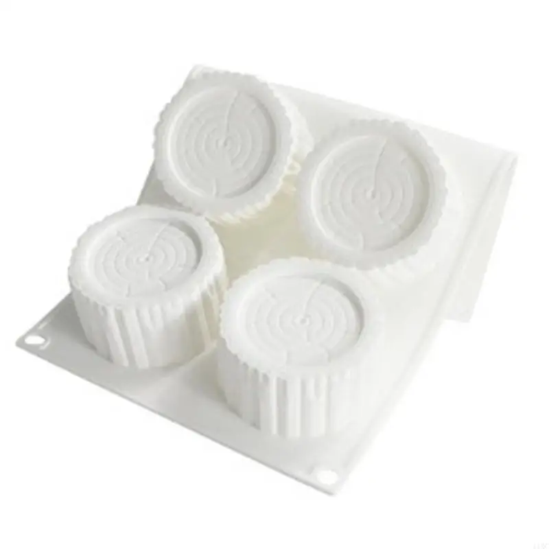 Silicone Mousse Cake Form 6 Cup Tree Stump Chocolate Dessert Baking Mould