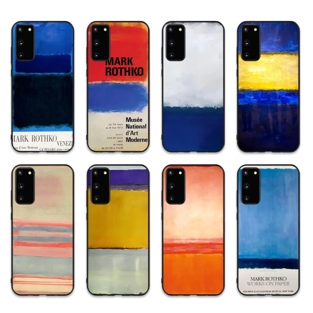 Rothko Abstract Colorful Tin Signs Phone Case For Samsung S 9 10 20 21 22 23 30 23 24 plus lite Ultra FE S10lite Fundas