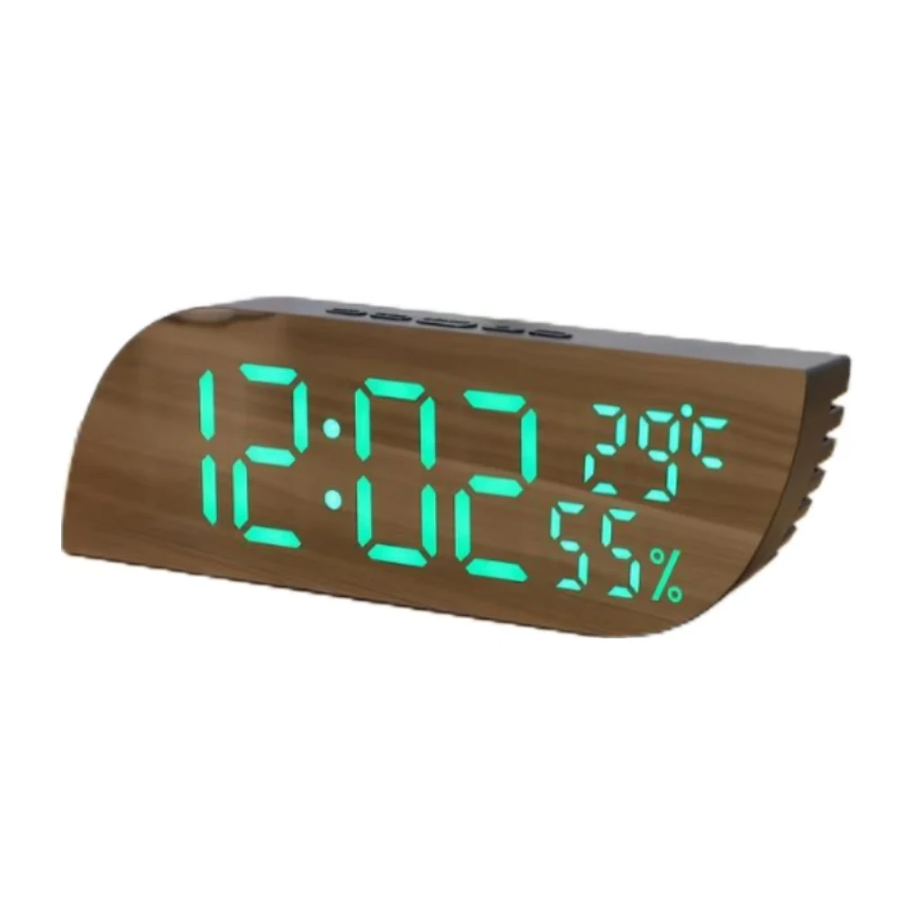 Sleek Desk Clock with Reflective and Backlight Alarm Feature Alongside Indoor Climate Measurement Functionality