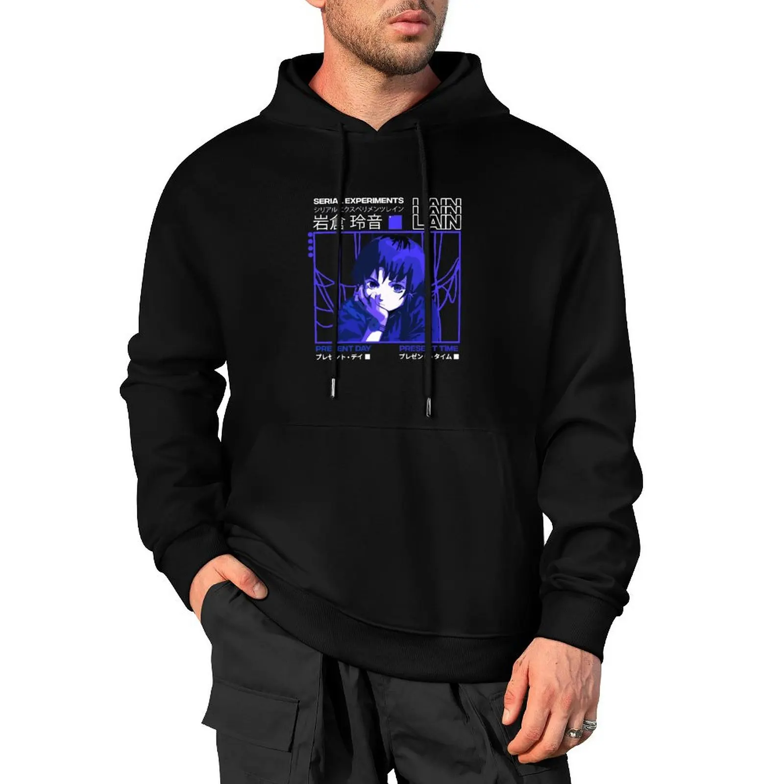 

Serial Experiments Lain Darker Pullover Hoodie men's clothing men's sweat-shirt set winter clothes aesthetic clothing tracksuit