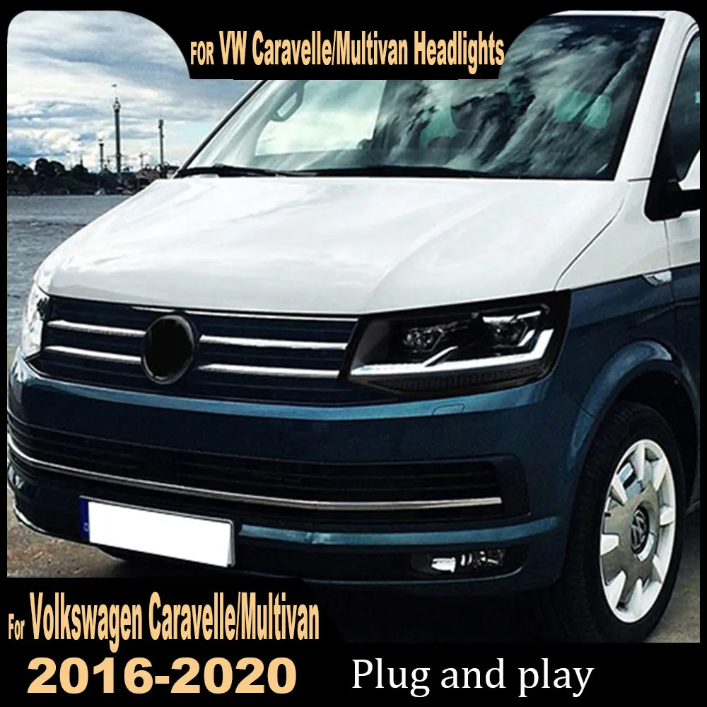 

Стайлинг фар для Volkswagen Caravelle 2016 2017 2018-2022 Multivan T6, линза проектора, светодиодные автомобильные вещи, автоаксессуары
