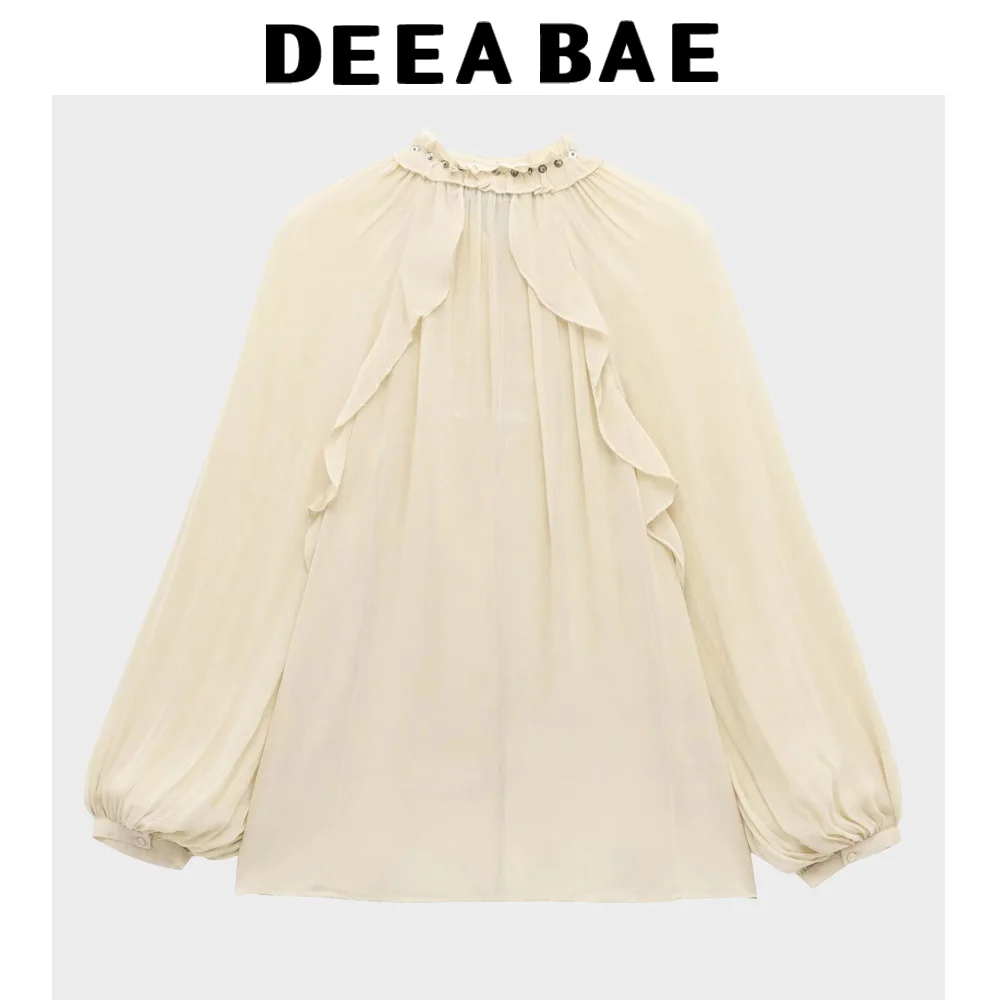 DEEABAE Women's Clothing Offers With Free Shipping Layered Romantic Style Casual Long Sleeve Shirt