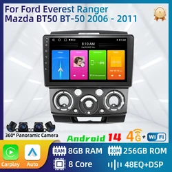 Car Radio For Ford Everest Ranger Mazda BT50 BT-50 2006 - 2011 Android Car Multimedia Player GPS Navigation Carplay Stereo 2 Din