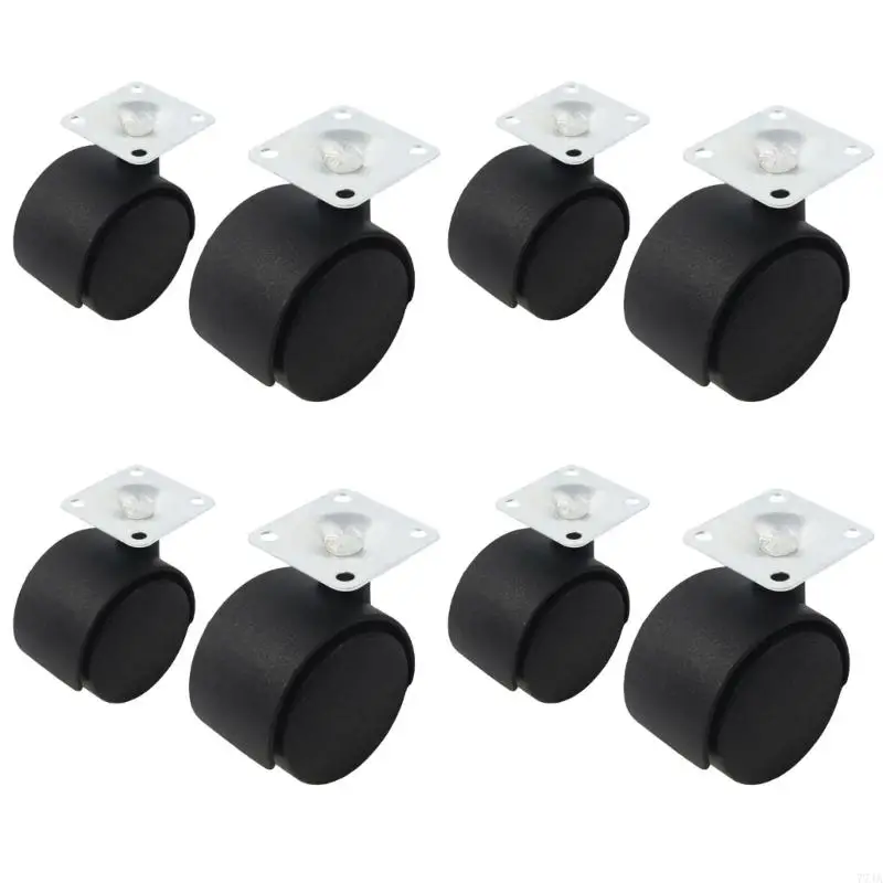 77JA 4pcs Ruedas montaje universal 360 grados para pisos madera dura y baldosas