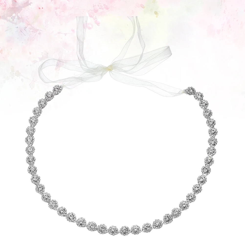 

Crystal Bride Belt Diamond Chain for Wedding Dress Bridal Jewelry Rhinestone Silver Belts Bridesmaid Party Occasions Waistband