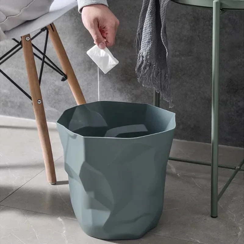 Creative Irregular Trash Can Bathroom Waste Garbage Bin Household Toilet Bin Home Rubbish Can for Kitchen Bathroom Garbage