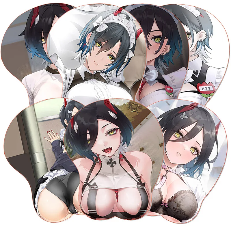 

Cute OPPAI Mouse Pad Azur Lane Mousepad Anime Waifus Ulrich von Hutten Silicone 3D Wrist Rest MousePad Sexy Hentai Mouse Mat
