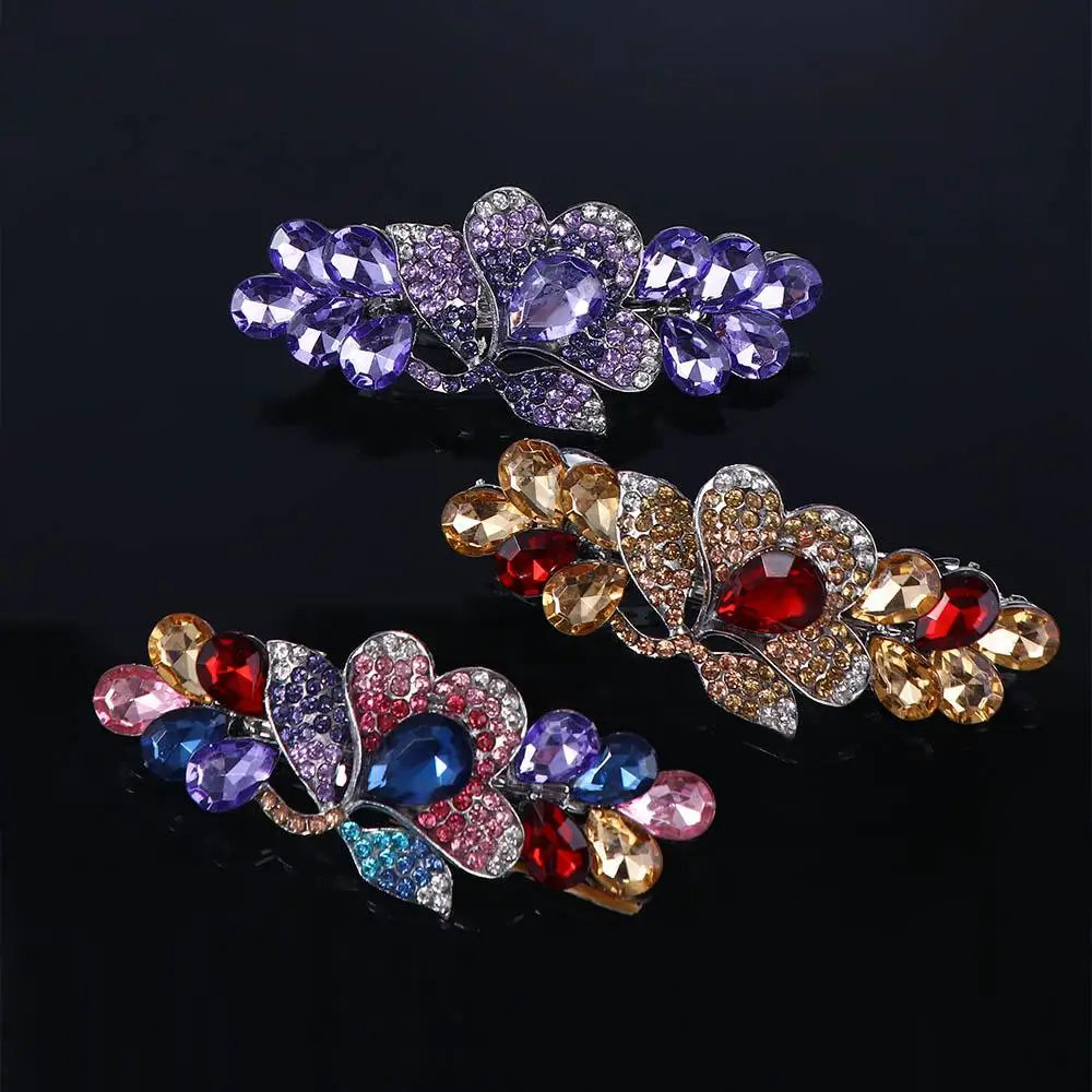 Elegant Geometric Ponytail Holder Headwear Flower For Girls Korean Barrettes Women Hair Clips Spring Clips Hairpins