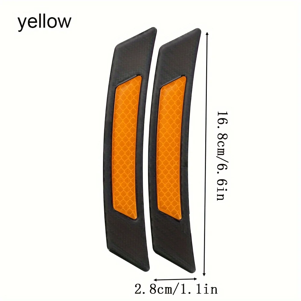 2Pcs Car Wheel Eyebrows Protector: Carbon Fiber Print Edge Protection Strip for Enhanced Safety & Decoration