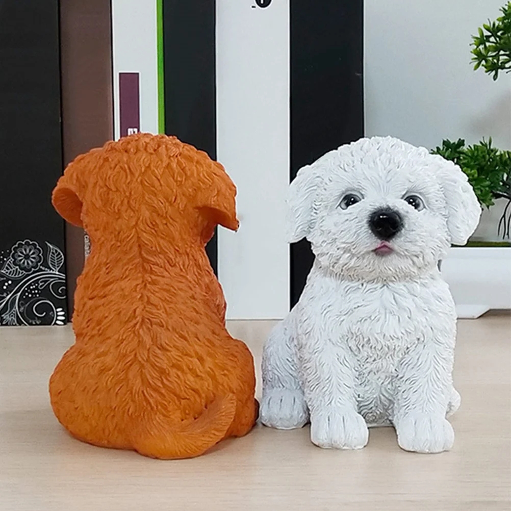 

1Pcs Resin Puppy Sculpture Creative Dog Ornament Exquisite Desktop Decoration Unique Resin Craft Decor Home Gift