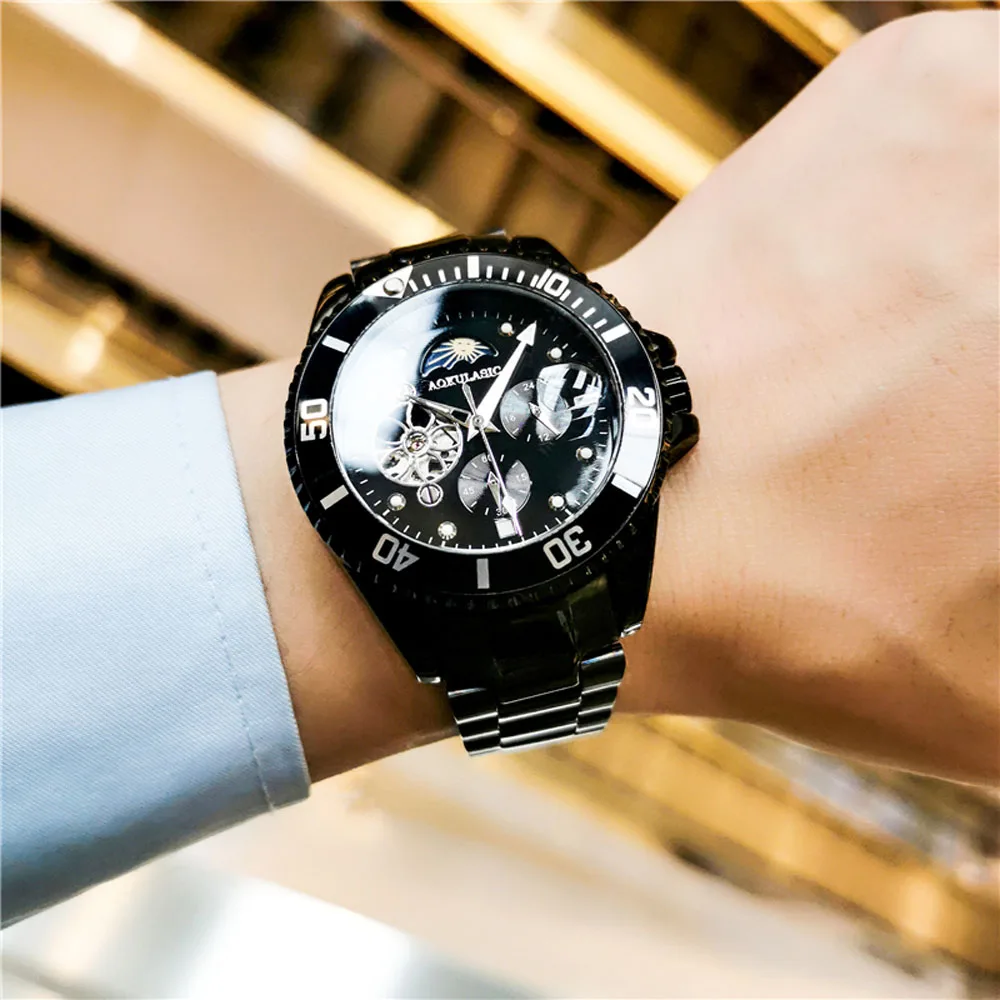 Fashion Brand Mechanical Watch Men's Automatic Watch Men's Casual Classic Stainless Steel Waterproof Clock Relogio Masculino NEW