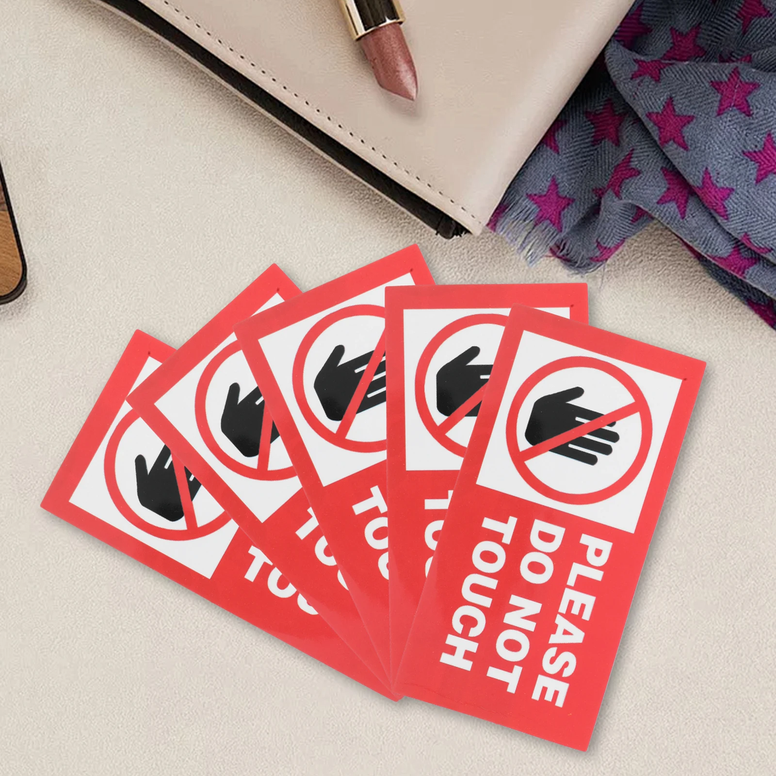 

10pcs Do Not Touch Warning Stickers Safety Labels Self Adhesive Vinyl Decal Door Sticker Peel Stick Sign Machine Warning Label