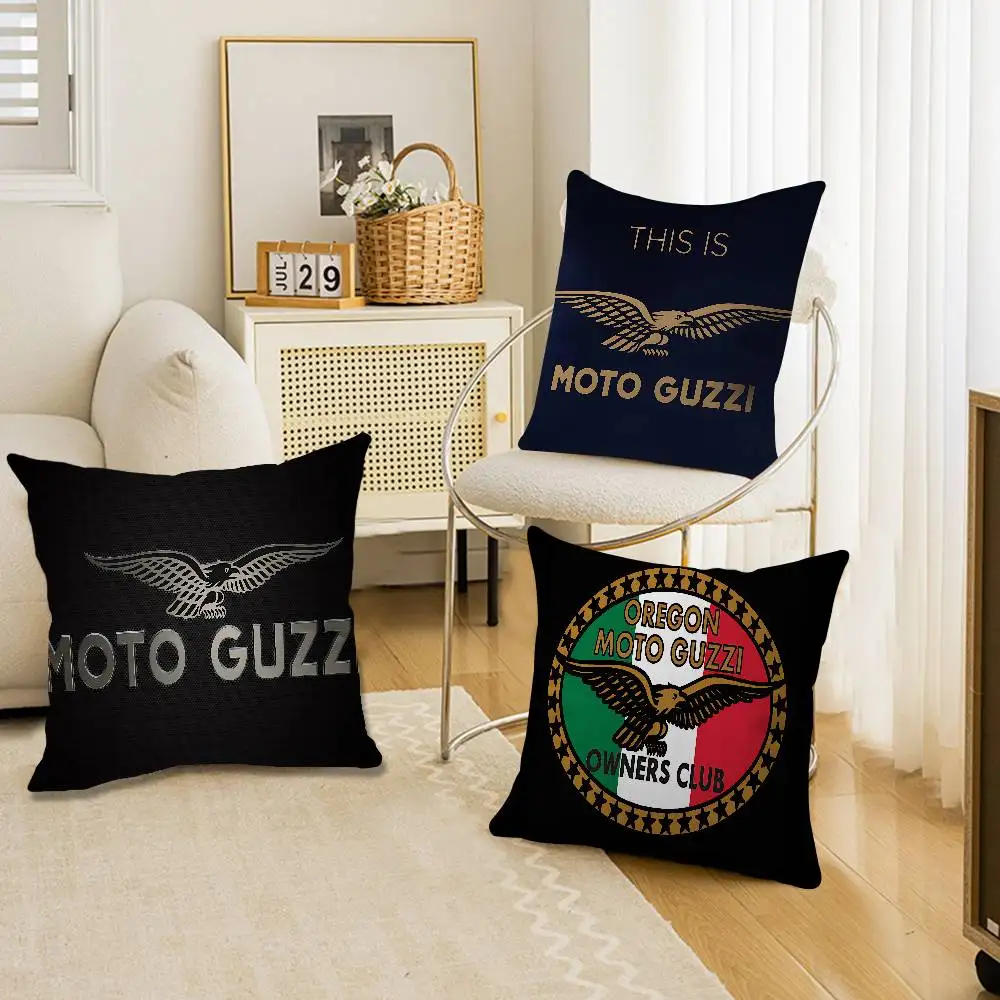 Moto Guzzi Motorcycle Pillow Cover for Bedroom Room and Living Room Sofa Decorative Cushion Cover
