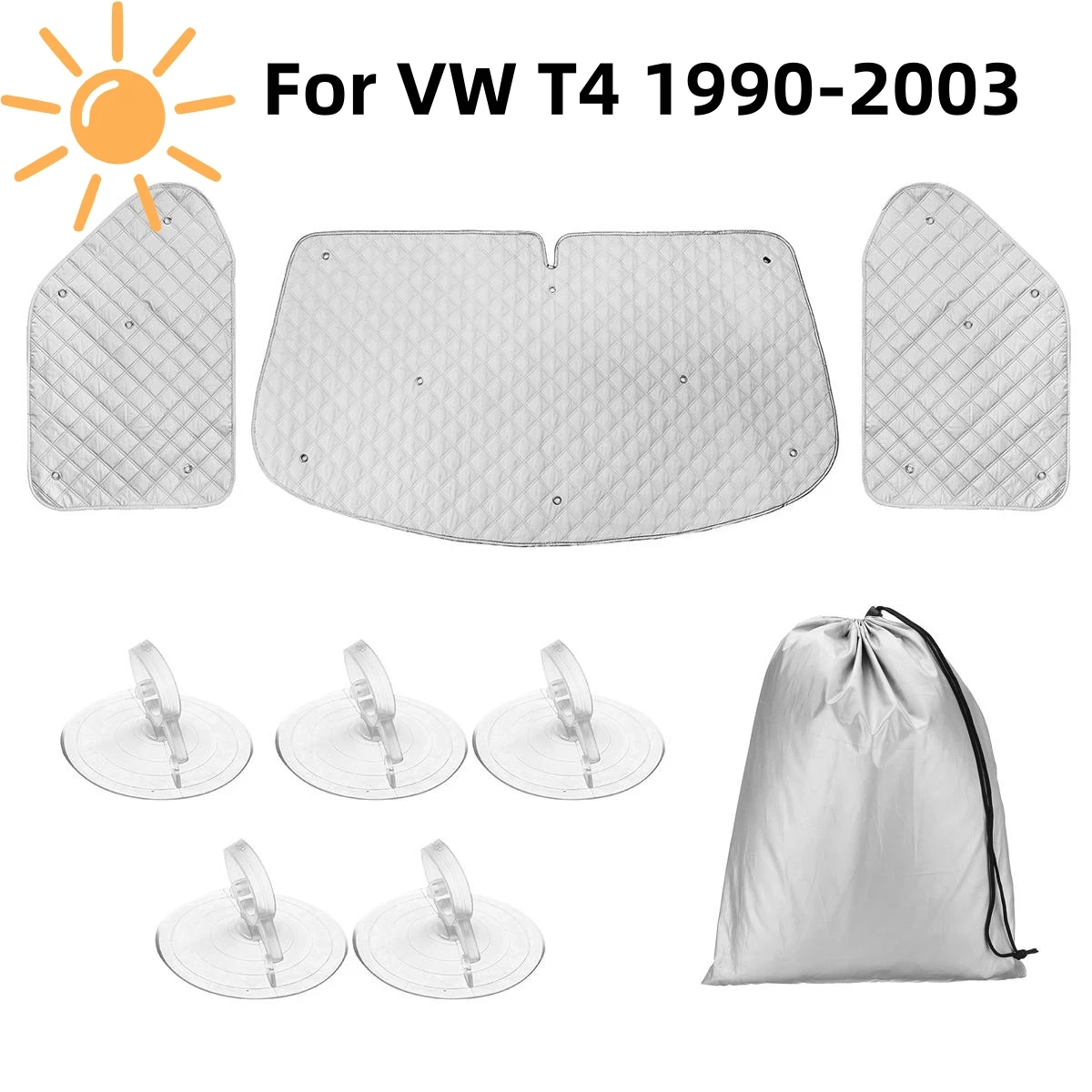 

Car Accessories Internal Thermal Windshield Cover Kits Blind Lifting Window Sunshade Waterproof Sun Visor For VW T4 1990-2003