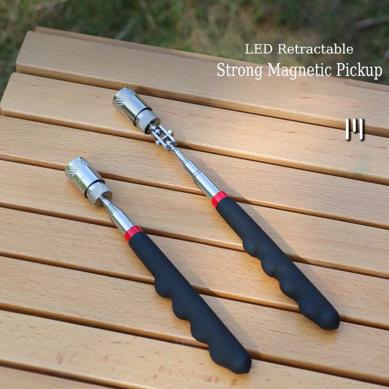 New Portable Magnetic Pickup Tool 8LB Pull Force LED Telescopic Magnetic Pick-Up Picking Up Nut Bolt Magnetic Stick Picking Up