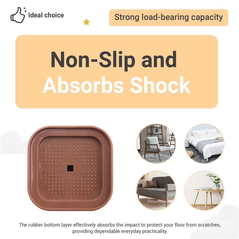 

Акция! Подставки для мебели Регулируемые стойки для кровати Подставки для ножек стола 1,38 дюйма Штабелируемые сверхмощные подъемники для кровати Подставки для кровати с квадратным подъемом