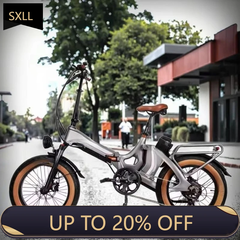

SXLL Adult electric bicycle 750W city electric bicycle 48V lithium battery 7-speed wide tire, foldable aluminum alloy hydraulic