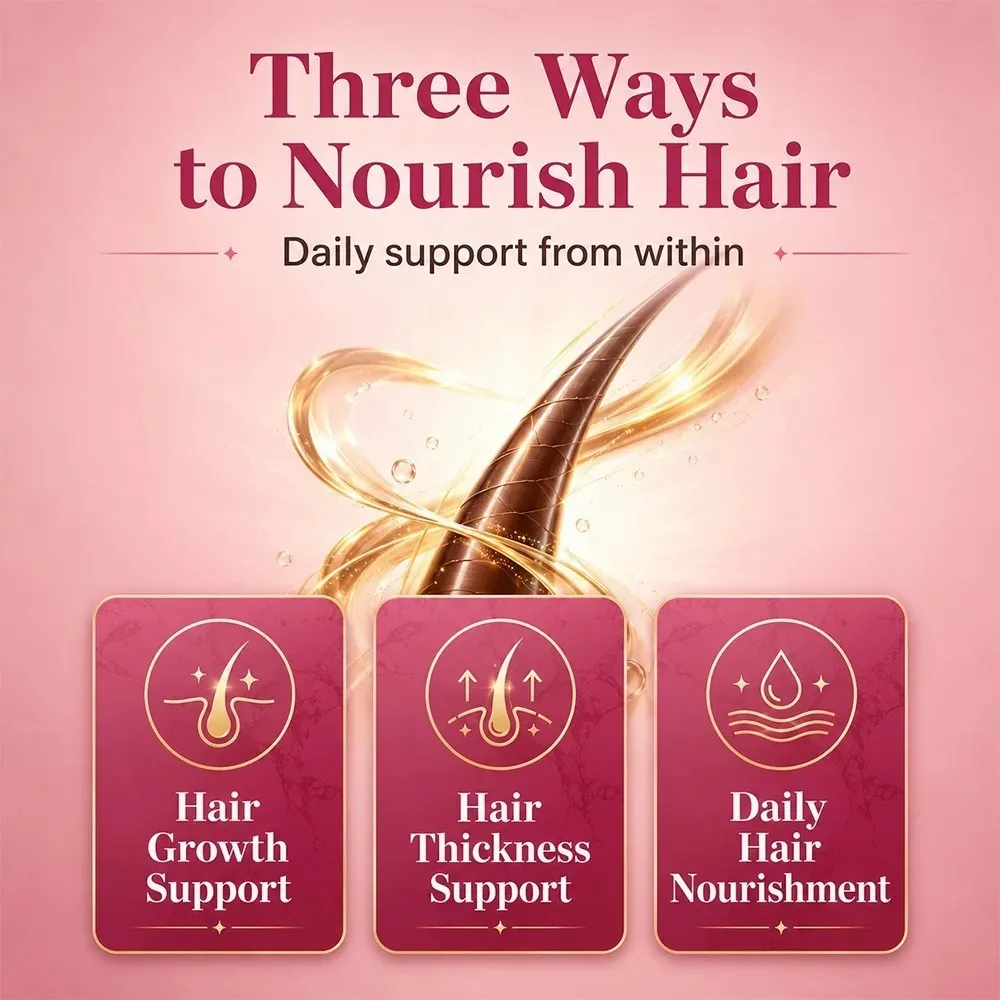 Hair Growth Gummies - Hair, Skin & Nails Beauty Complex with 120mcg Biotin Per Serving - Supports Thicker, Stronger, Radiant