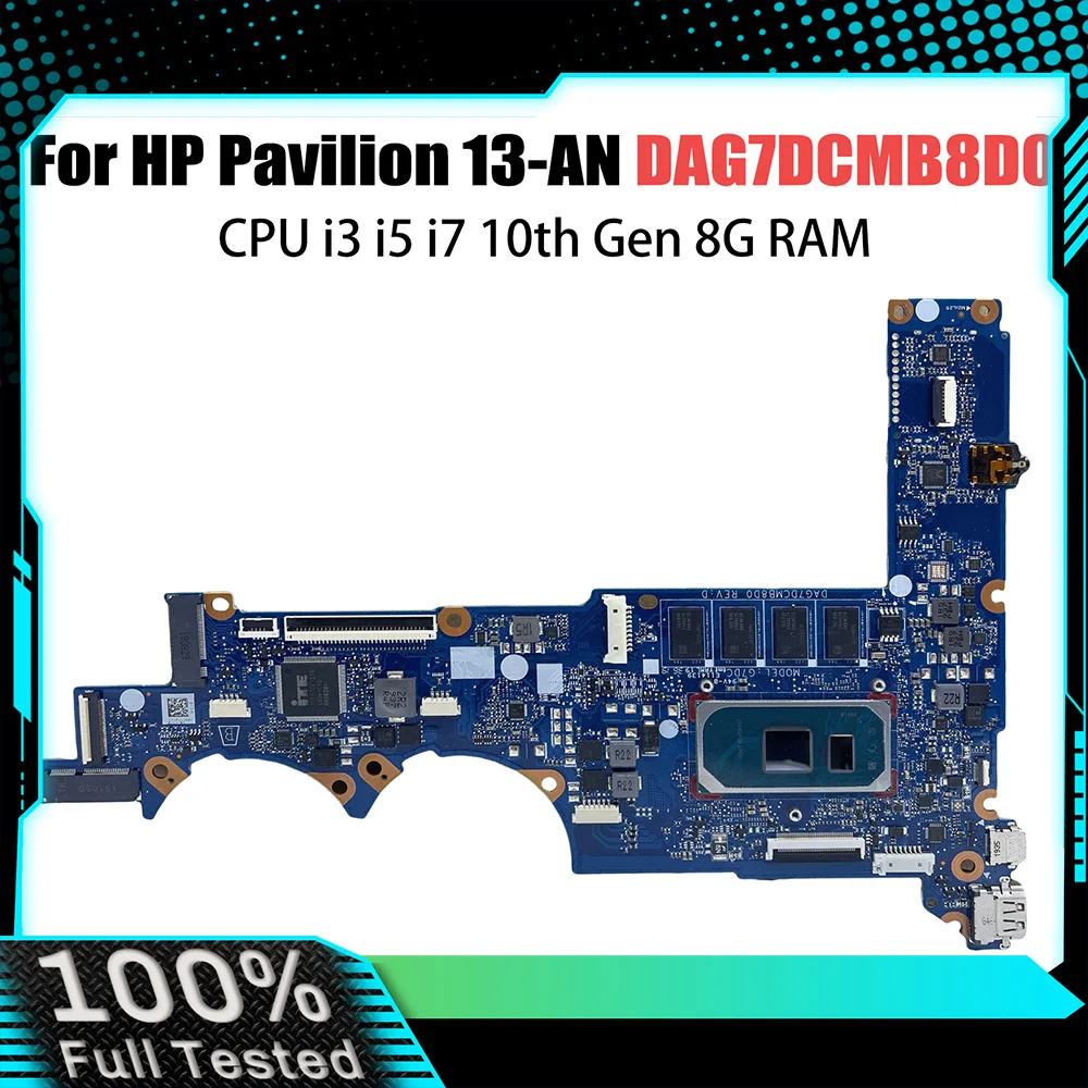 

Laptop Motherboard For HP Pavilion 13-AN L68367-601 L68368-601 DAG7DCMB8D0 Computer Mainboard with I3 I5 I7 10th 8G RAM