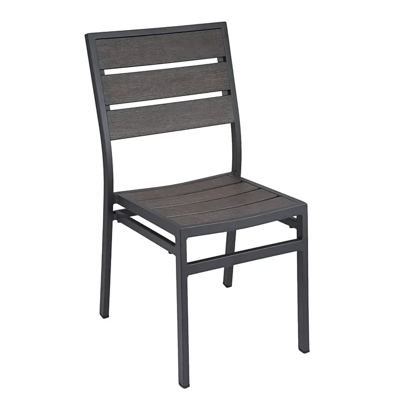 for Commercial Grade Outdoor Chairs Aviation Aluminum Stackable Restaurant Dining Table and Chair Set Available in