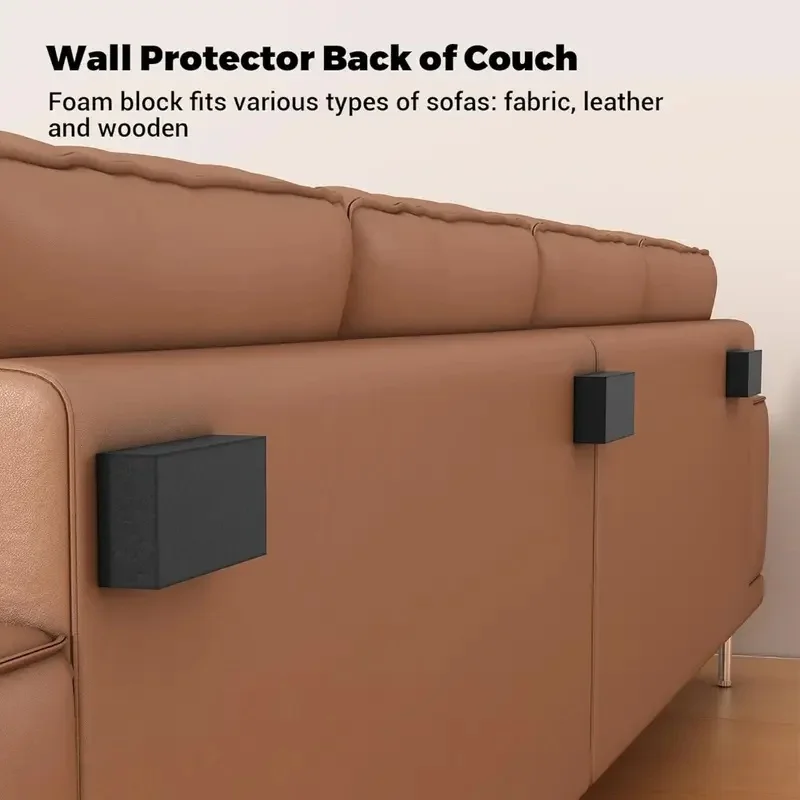 20-PC High-Density Foam Wall Protectors, Self-Adhesive Furniture Pads for Bed & Sofa, Scratch Prevention, Matte Finish