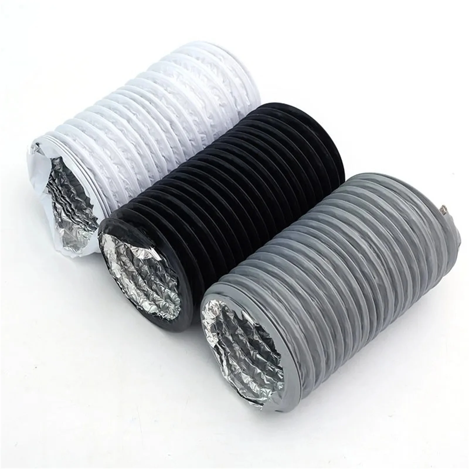 

Portable AC Exhaust Hose 19.7FT Flexible Dryer Vent Ducting for HVAC Ventilation Heating Cooling Exhaust Black White Gray 6 Size