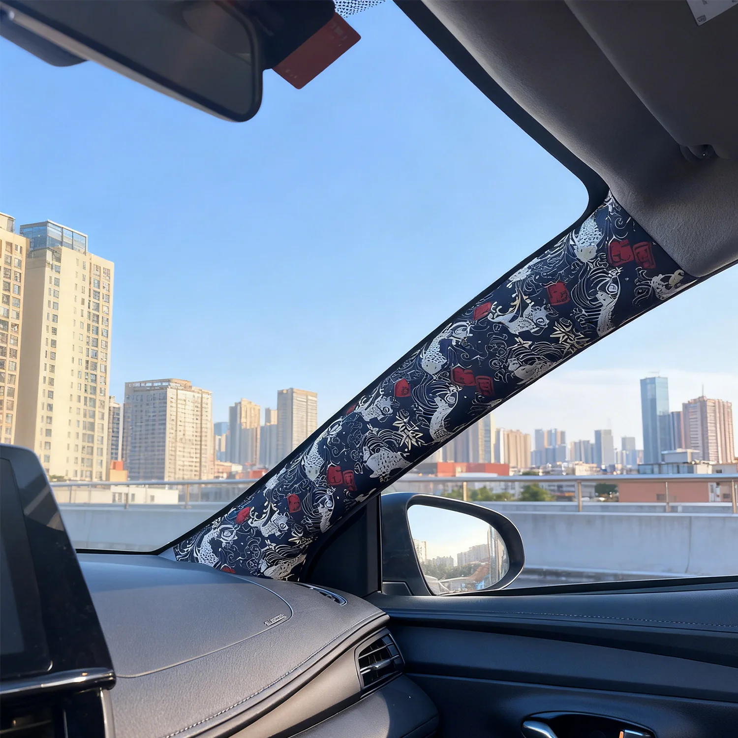 1 Roll Car Interior Modification Self Adhesive Fabric JDM Style Decorative Stickers Universal A Pillar Car Decals 28x160cm