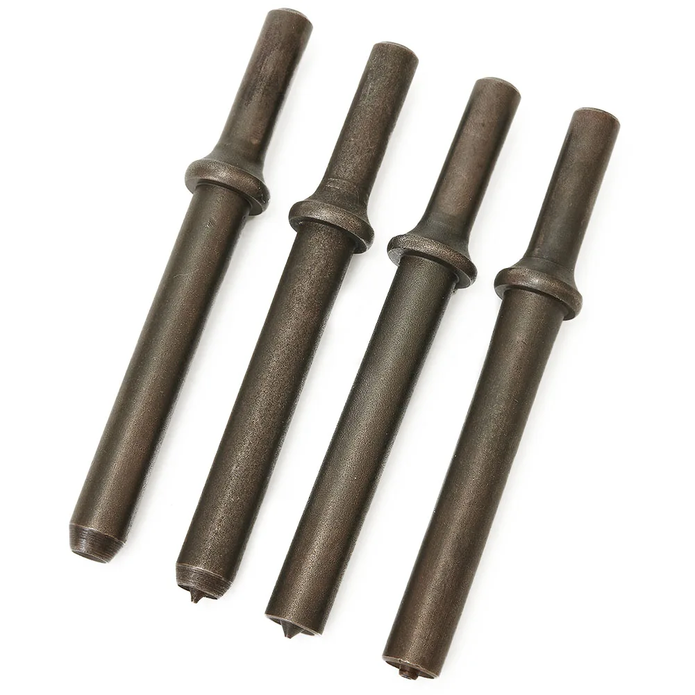 Robuste Lufthammer-Sets aus Stahlkonstruktion mit gebundenem Bit, 3 Stück + 1 Stück, kompatibel mit beliebten Lufthammern, 12 cm lang