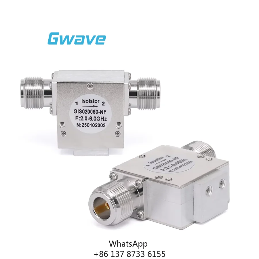 

16dB Isolation RF Circulator And Isolator With N Female 20 Watts Power 2GHz To 6GHz Frequency Range