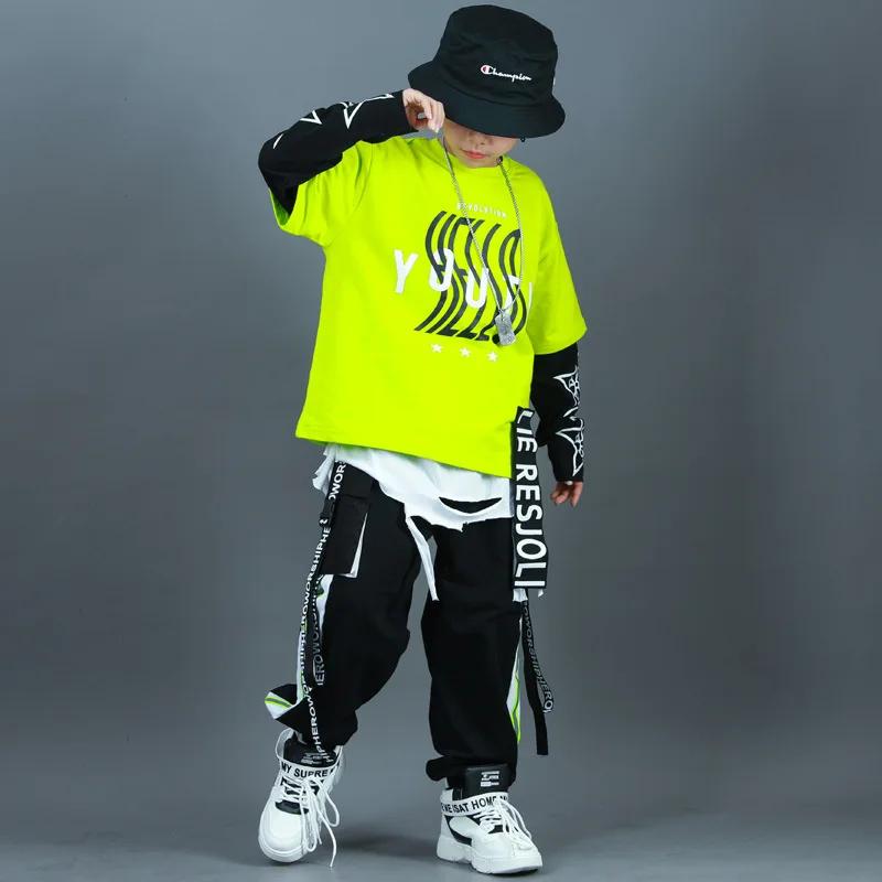 Kids Sport Clothing Sets Boy Tracksuit Spring Teenager Korean Tops Pants 2Pcs Children Hip Hop Street Dance Outfits 10 12 14 Y