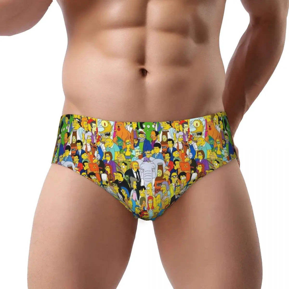 Custom Men Anime Simpsons Men Brief Panties Male Comfort Underwear Underpants