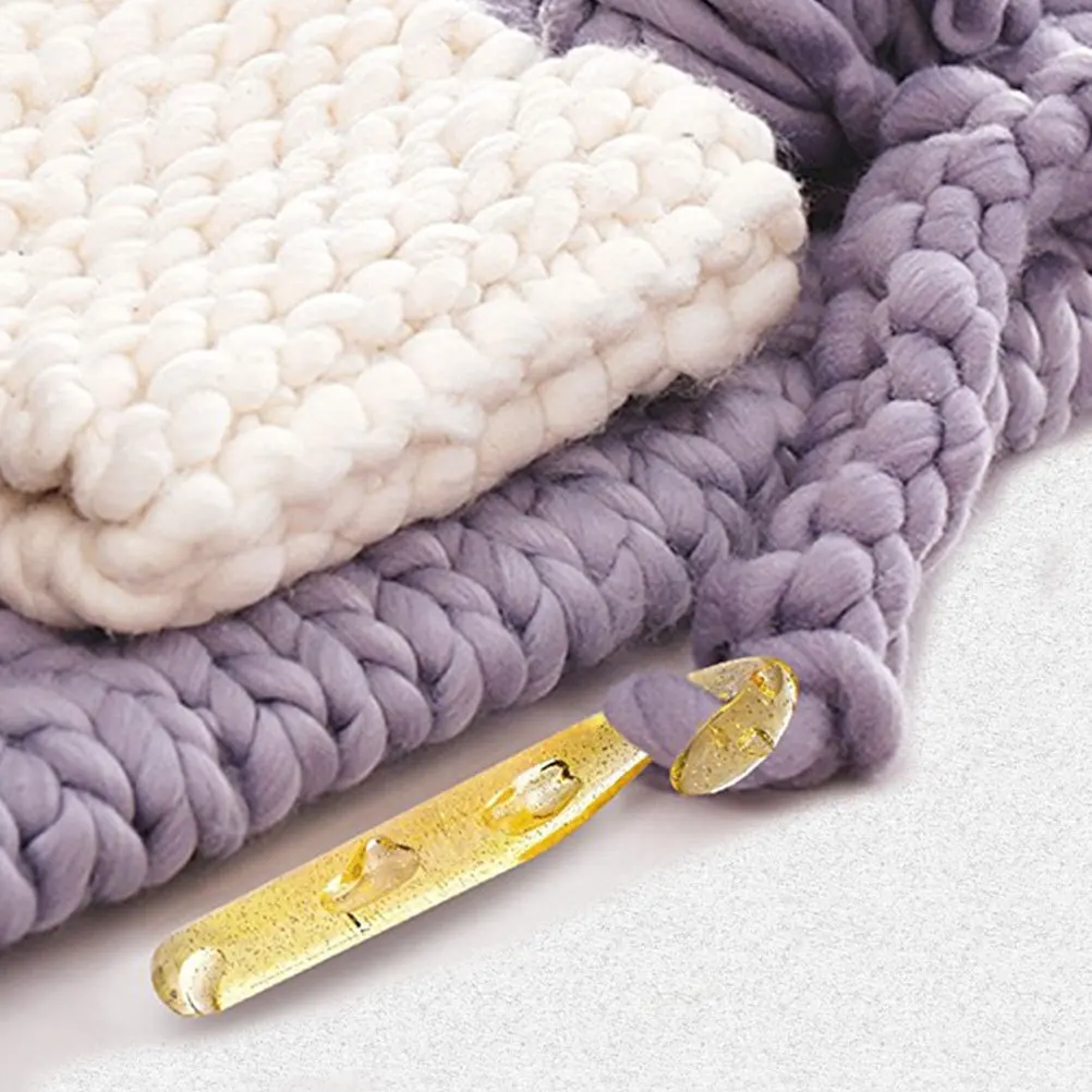 Ganchos de ganchillo de cristal, mangos antideslizantes ergonómicos coloridos, perfectos para principiantes, tejido intermedio y profesional, 12 Uds.