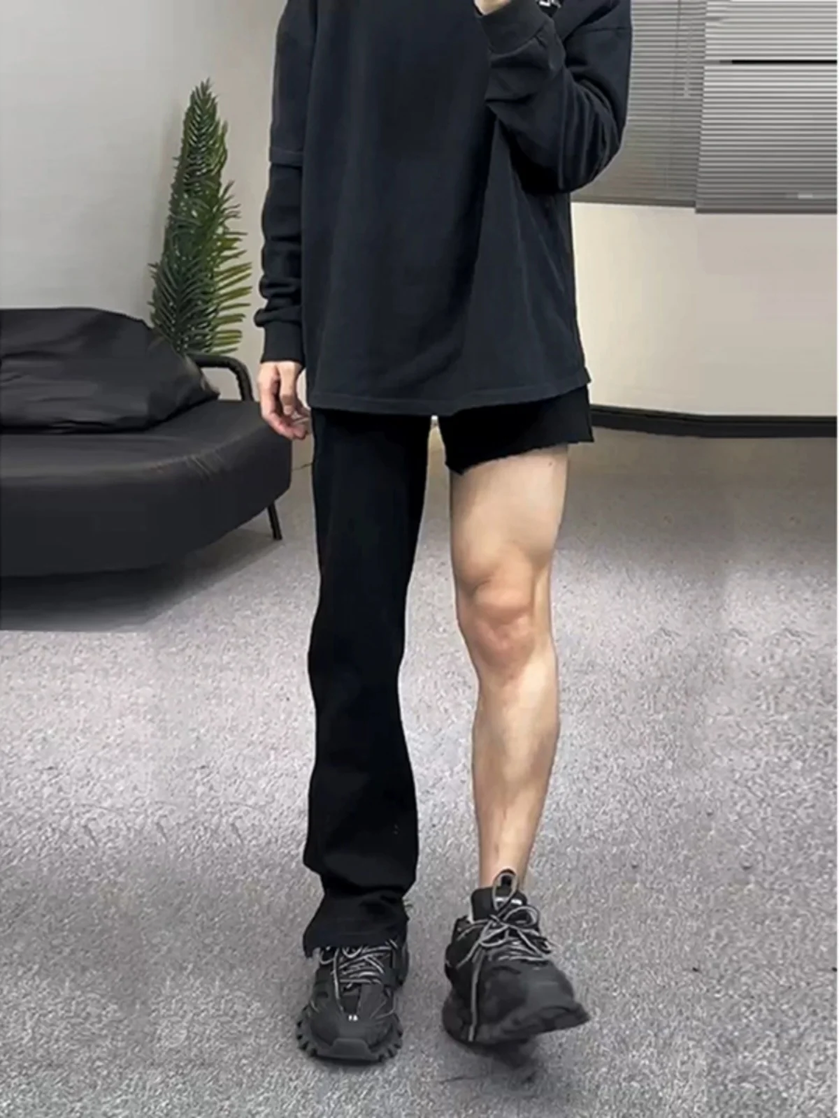 

Slimming Stretchy Men's Jeans Fce Lined Straight Leg Bootcut American Sle Youthful Wear Resistant Thiened Summer Jeans