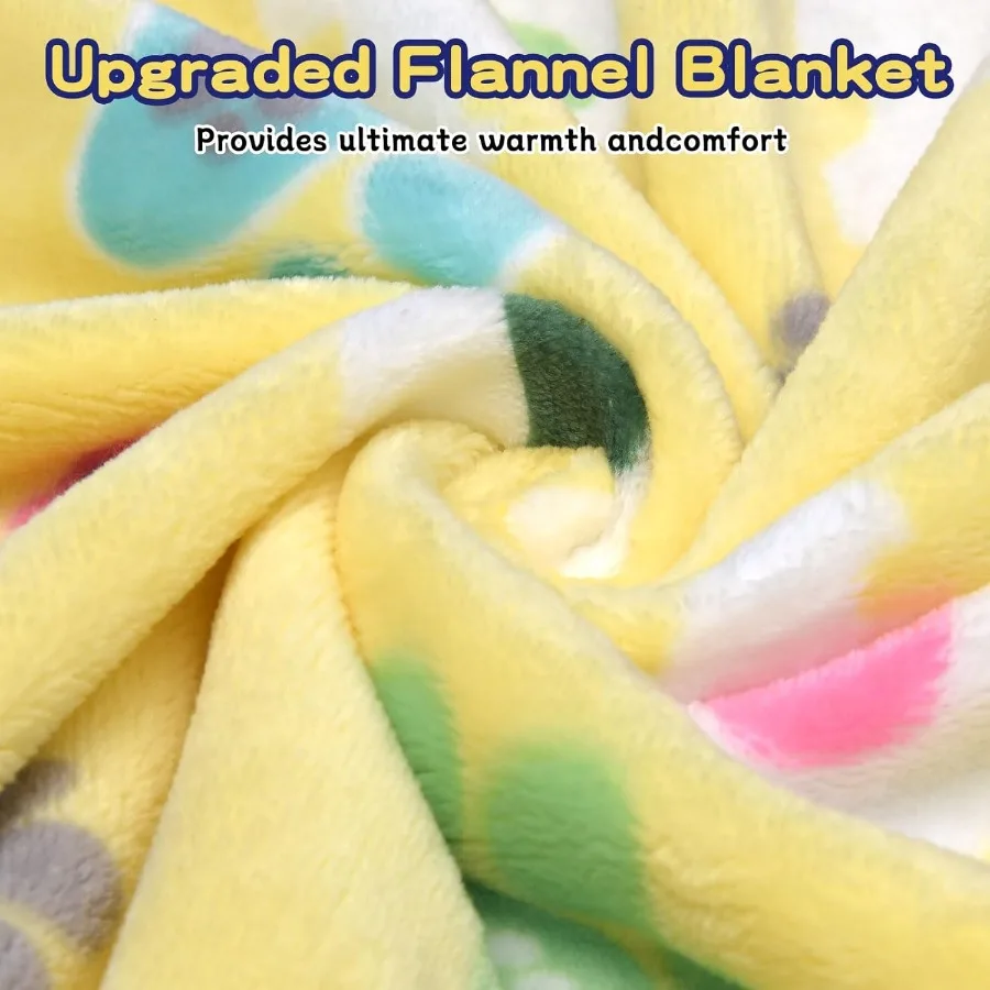 1 paquet de 3 couvertures pour chiens de grande taille 41x31 pouces pour chiens moyens, couvertures douces et moelleuses lavables pour animaux de compagnie et chat, patte d'éléphant réversible P